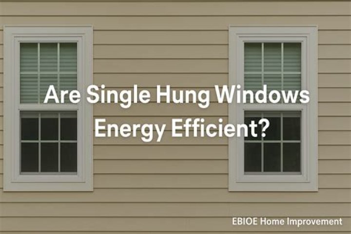 Are single hung windows energy efficient