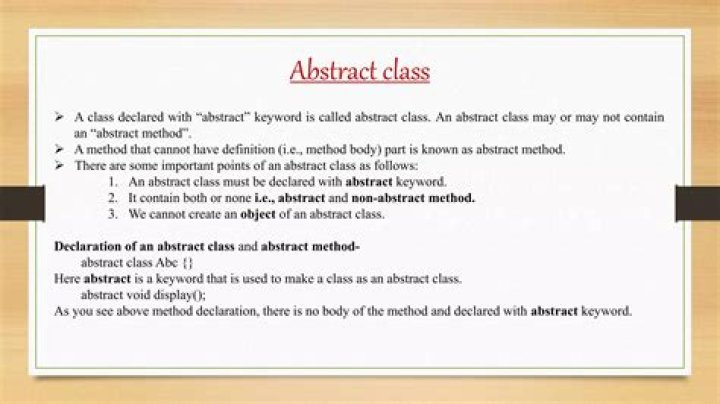Can abstract class have method body