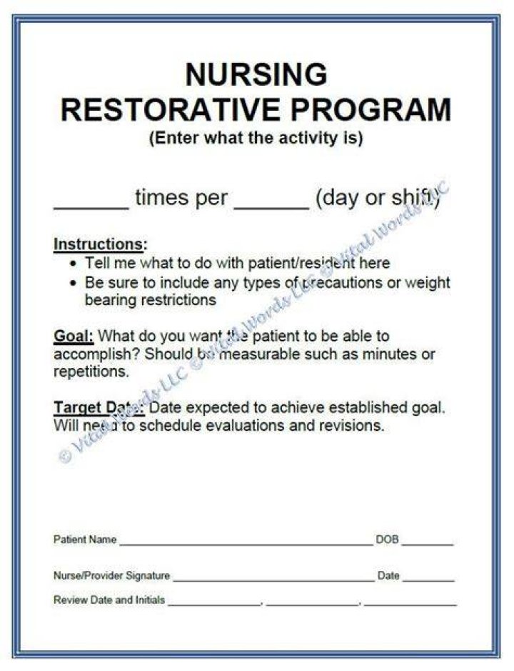 Can restorative nursing be provided in groups