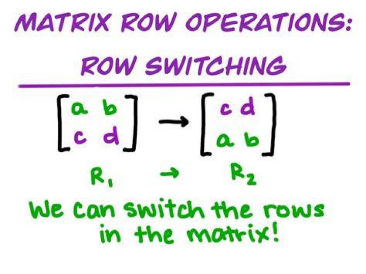 Can you switch rows in a matrix