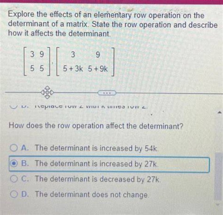 Does elementary row operations affect determinant