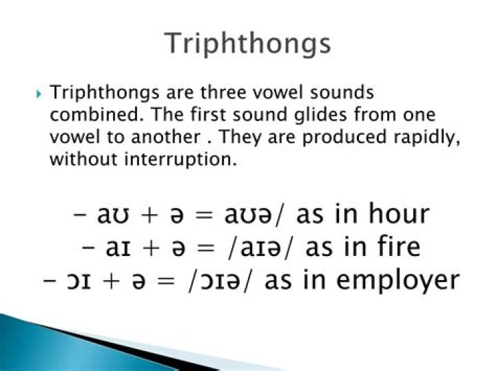 How are Triphthongs produced