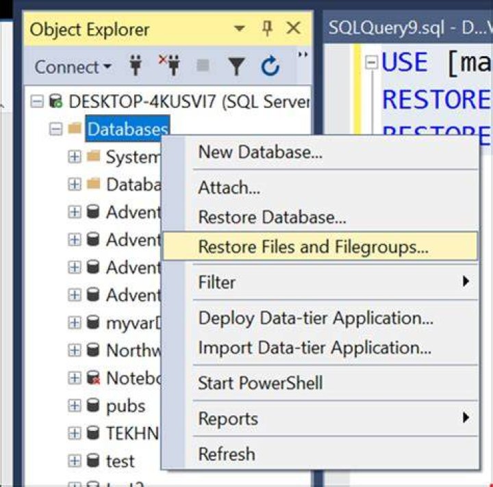 How do I stop a database from restoring SQL Server
