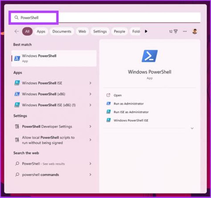 How do I type in Windows PowerShell