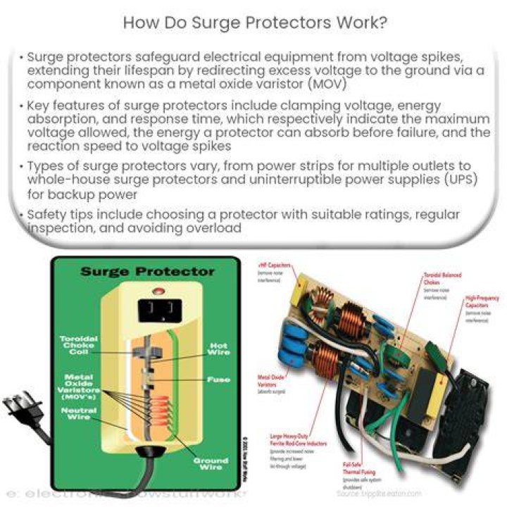 How do surge protected extension leads work