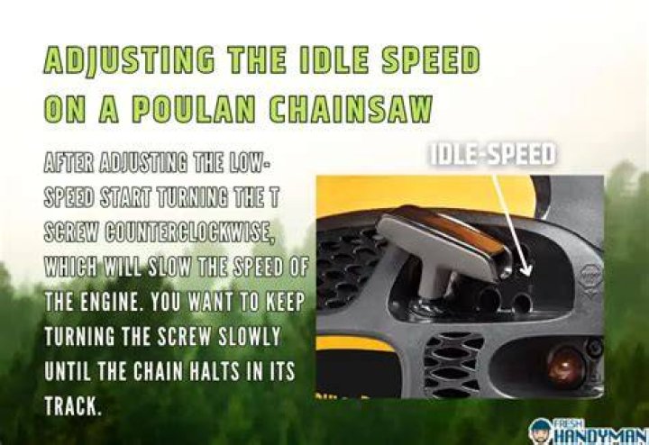 How do you adjust a Poulan Pro chainsaw