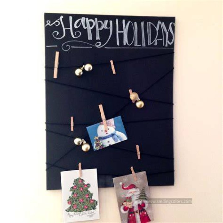 How do you display holiday cards