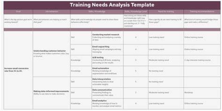 How do you do a training needs analysis