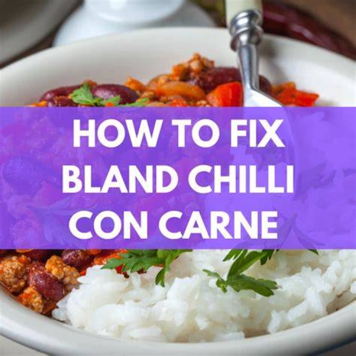 How do you fix bland chili