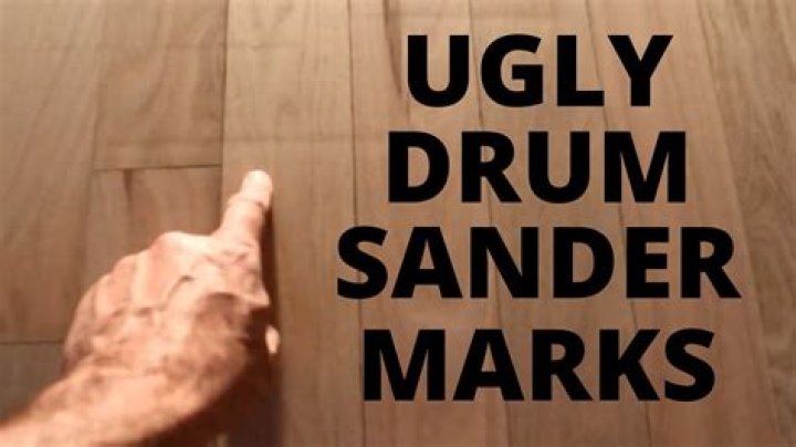 How do you fix drum sander marks