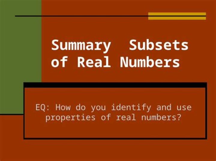 How do you identify real numbers