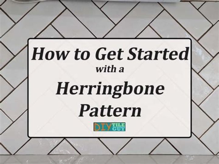 How do you layout a herringbone tile pattern