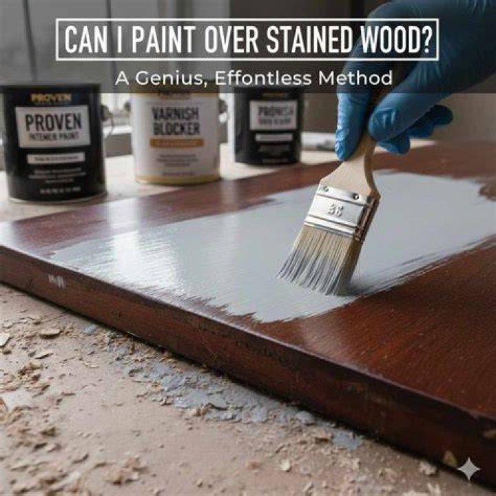 How do you paint over stained chairs