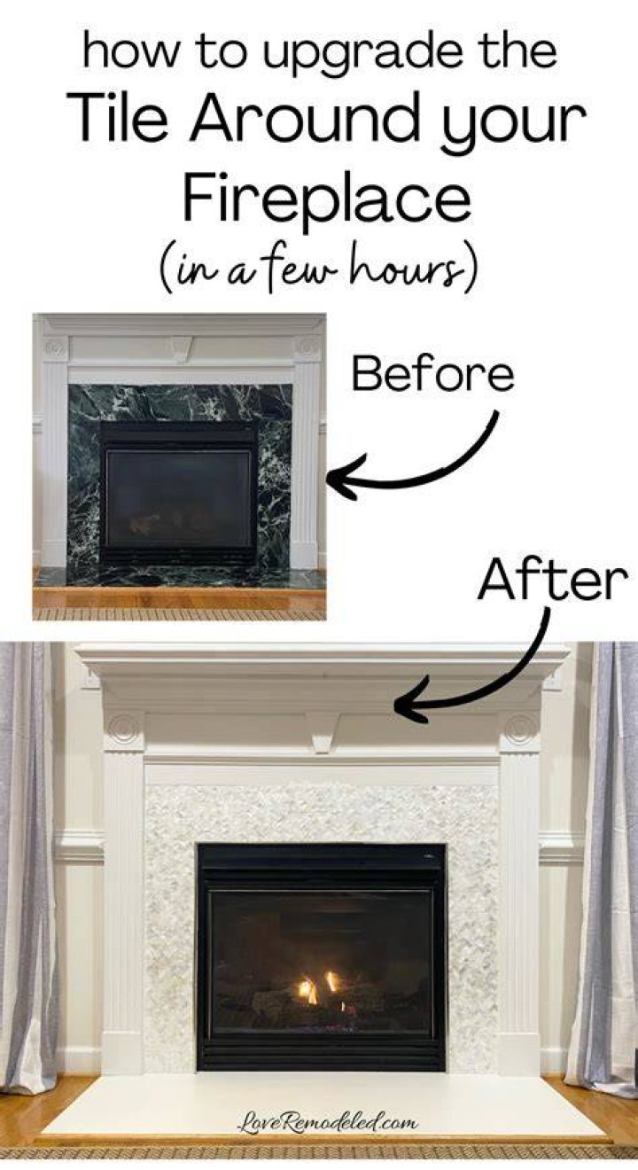 How do you remove and replace tile around a fireplace
