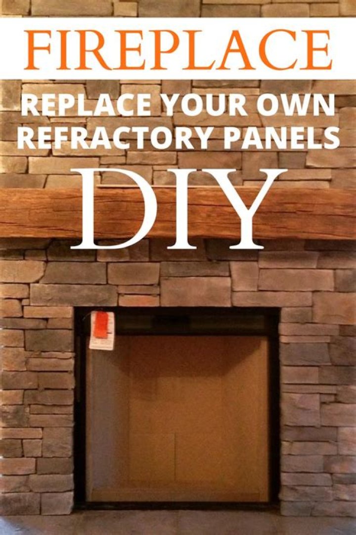 How do you replace a refractory panel in a fireplace