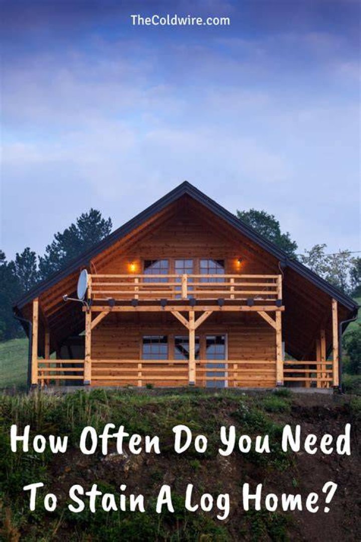 How do you stain a log home