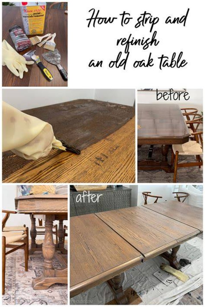 How do you strip and refinish a kitchen table
