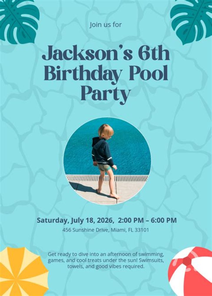 How do you throw a pool party without a pool