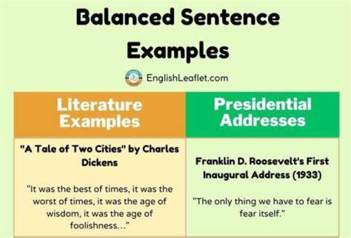 How do you write a balanced sentence