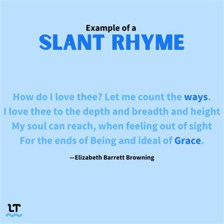 How do you write a slant rhyme