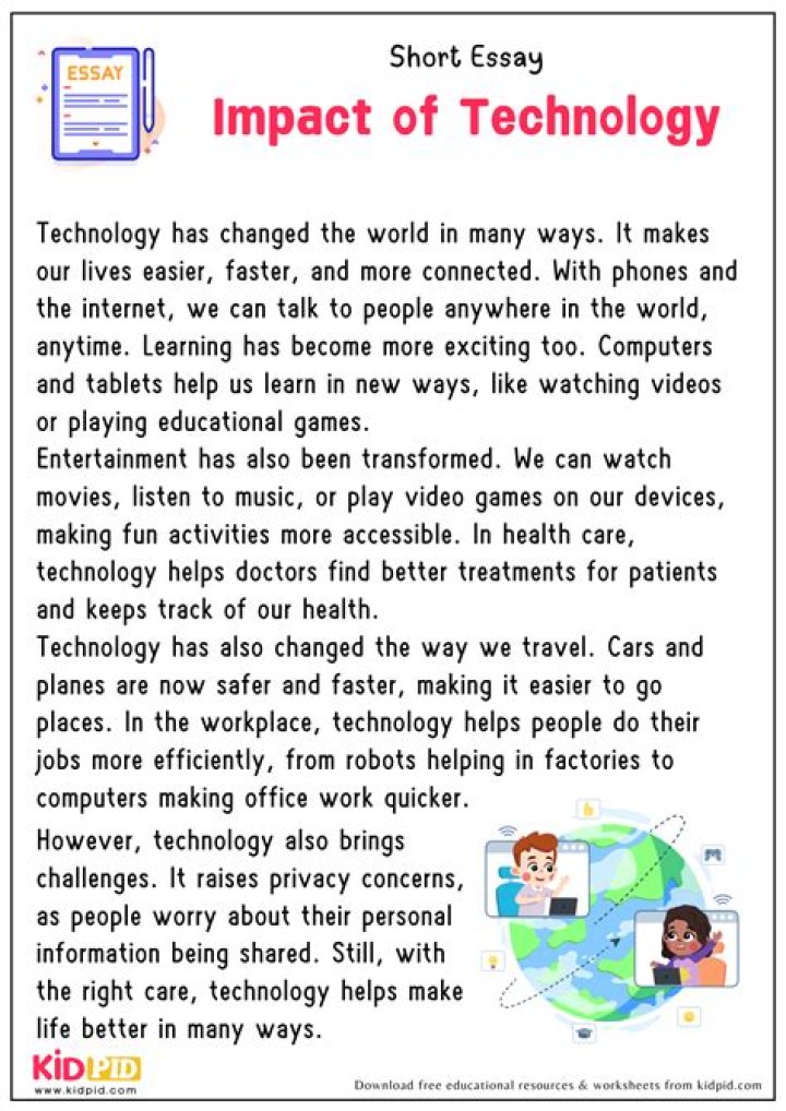 How do you write a Technology essay