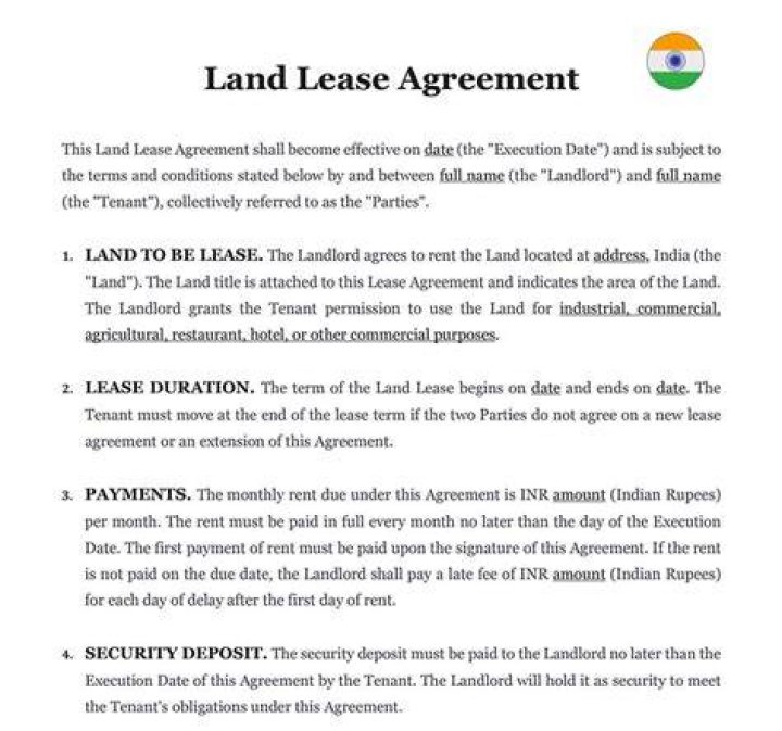 How does a land lease contract work