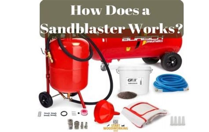 How does a portable sandblaster work