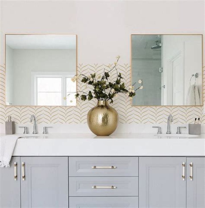 How high is bathroom backsplash