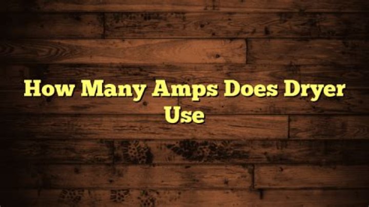 How many amps does dryer use
