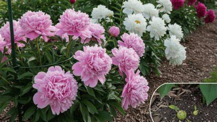 How much do peonies spread