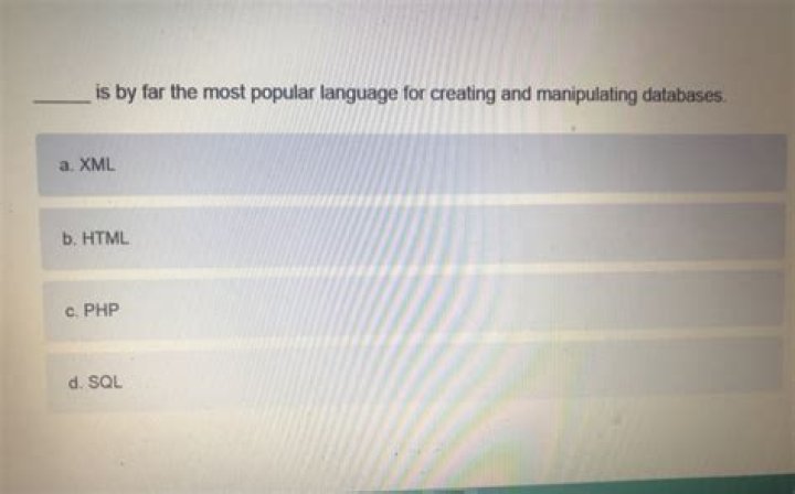 Is by far the most popular language for creating and manipulating databases