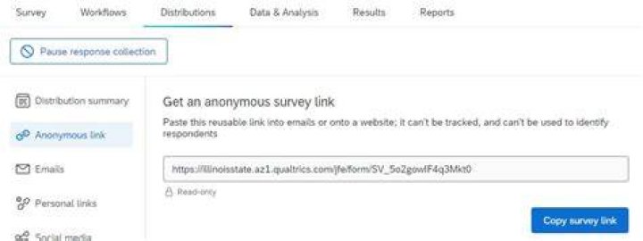Is qualtrics survey anonymous
