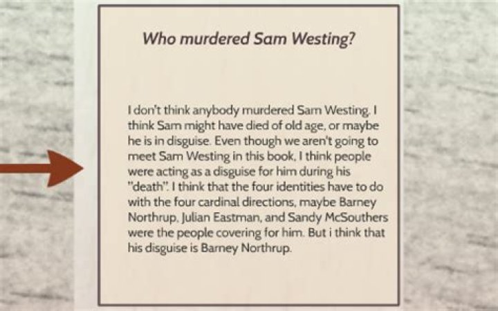 Is Sandy McSouthers Sam Westing