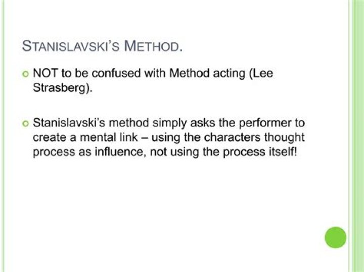 What actors use Stanislavski method