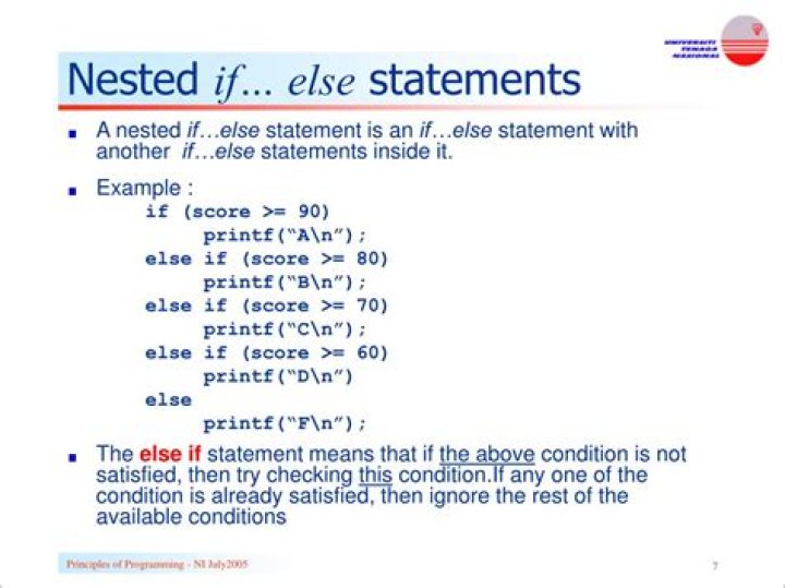 What are nested if statements