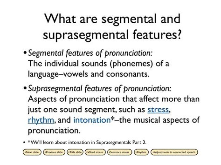 What are Segmentals and Suprasegmentals
