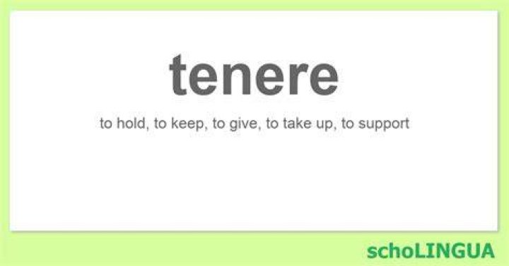 What conjugation is Tenere