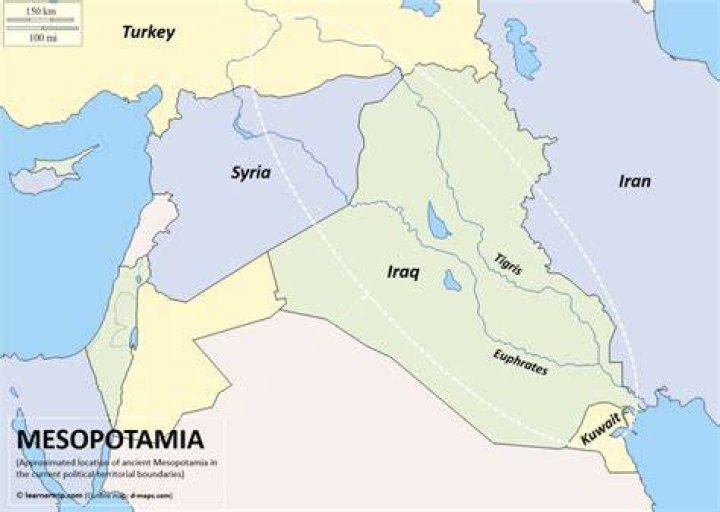 What current countries make up Mesopotamia