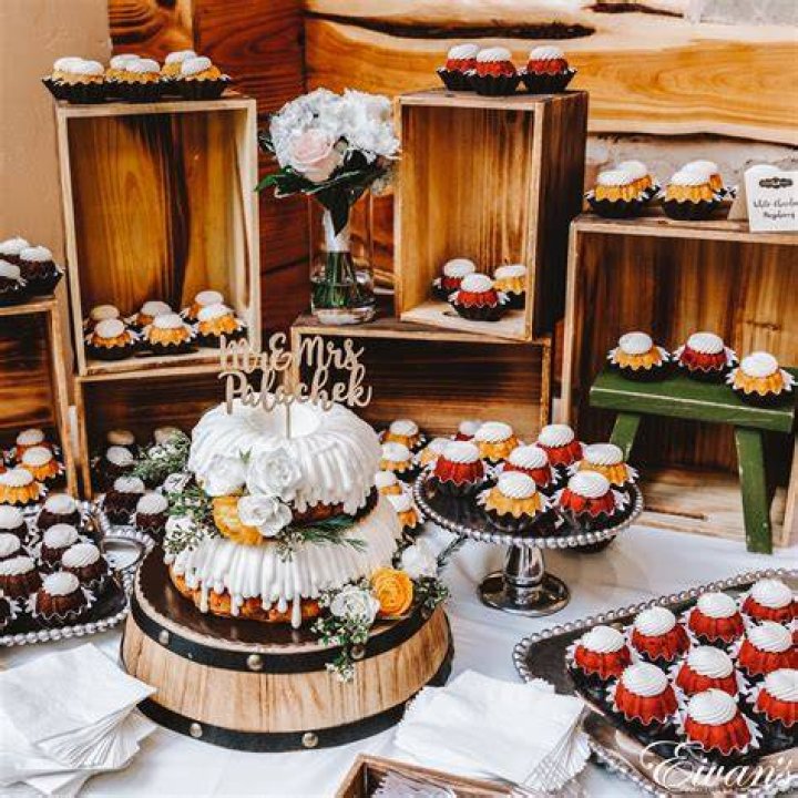 What do you put on a wedding cake table