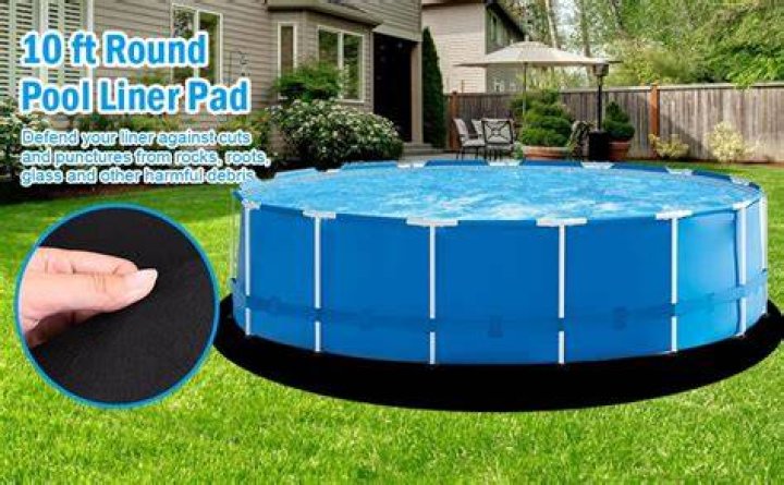 What do you put under pool liner