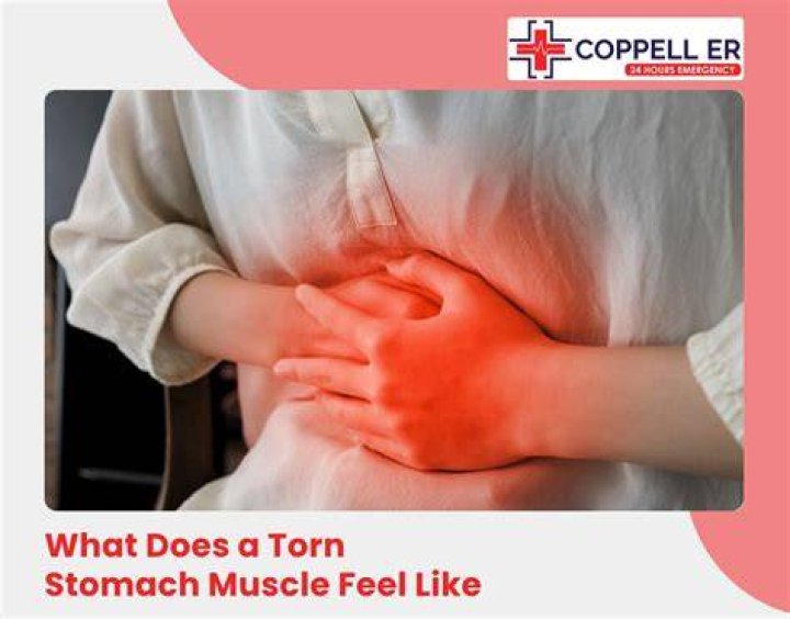 What does a torn ab muscle feel like