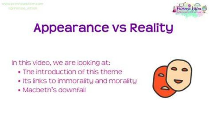 What does appearance vs reality mean