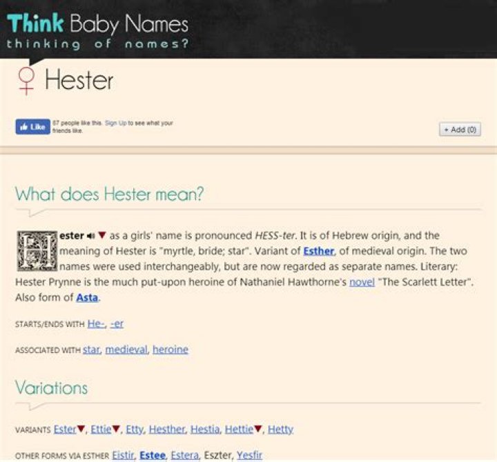 What does Hester mean