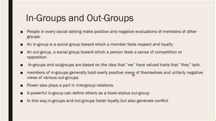 What does ingroup and outgroup mean
