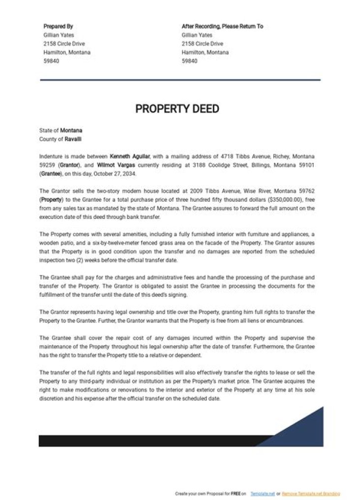 What does it mean to deed a property