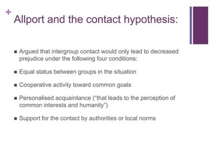 What does research indicate about the contact hypothesis