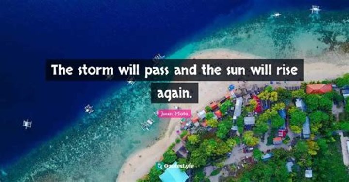 What does the storm will pass mean