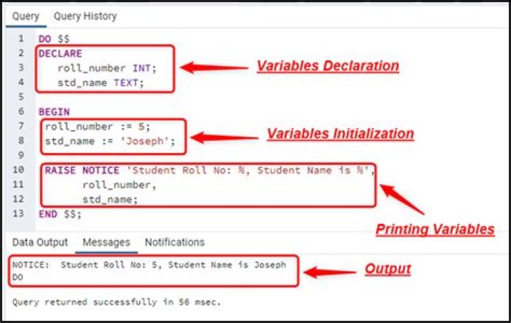 What happens to a declared variable after the Go statement