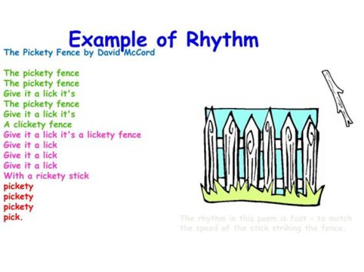 What is a example of rhythm