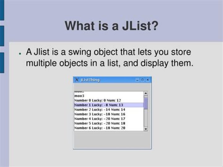 What is a JList